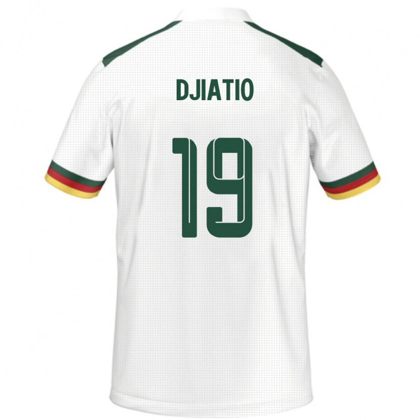 DanxenレディースカメルーンDoly Djiatio#19ホワイトアウェイシャツ24-26ジャージーユニフォーム