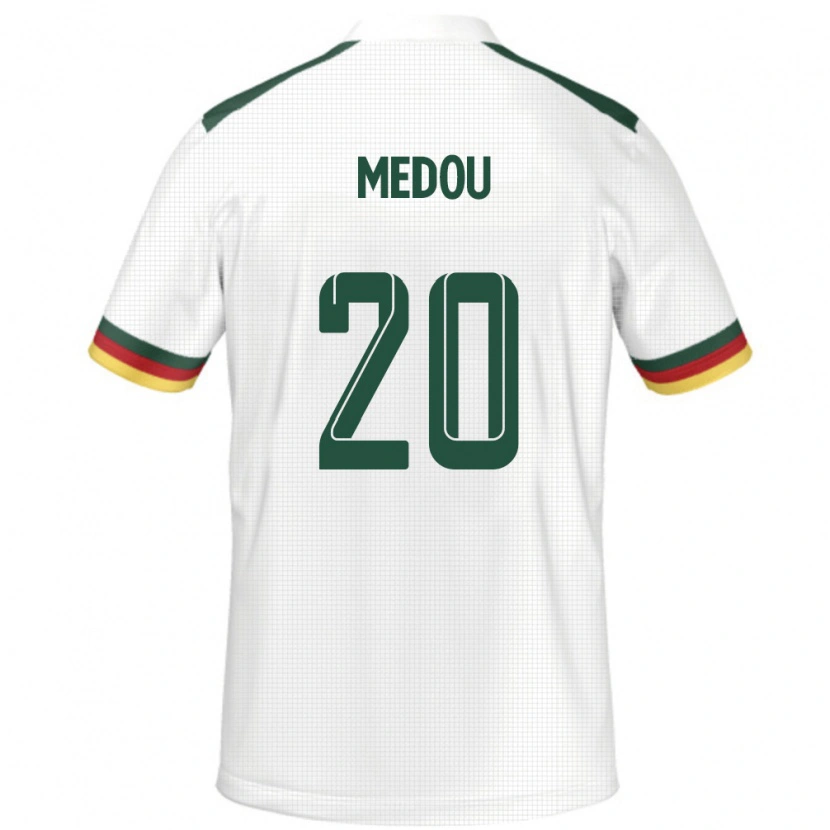 DanxenレディースカメルーンMarc Medou#20ホワイトアウェイシャツ24-26ジャージーユニフォーム