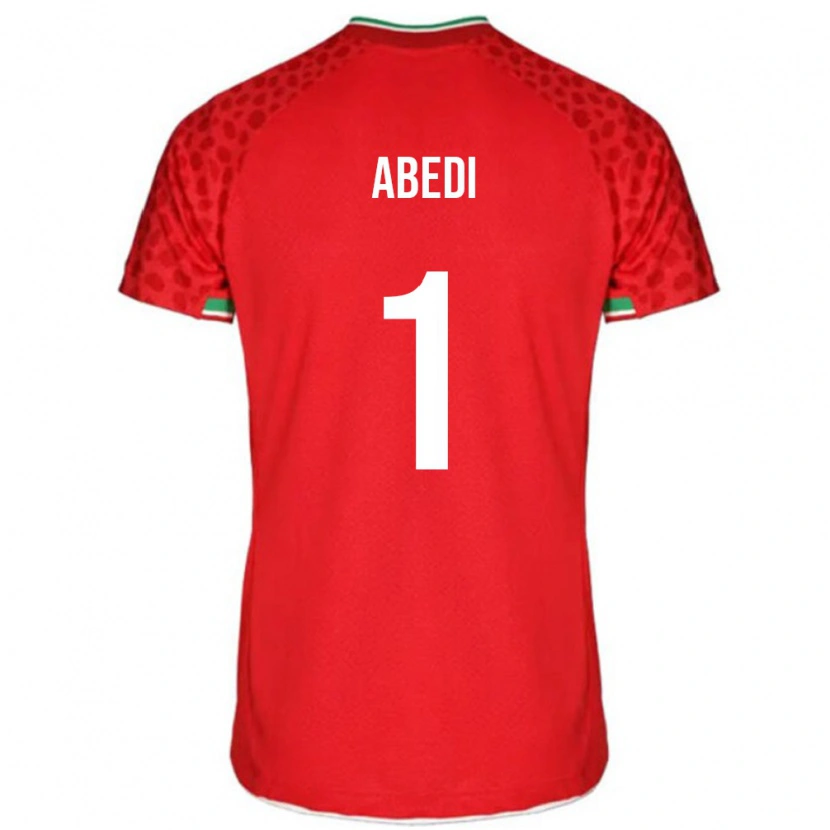 DanxenレディースイランAmirmohammad Abedi#1レッドアウェイシャツ24-26ジャージーユニフォーム