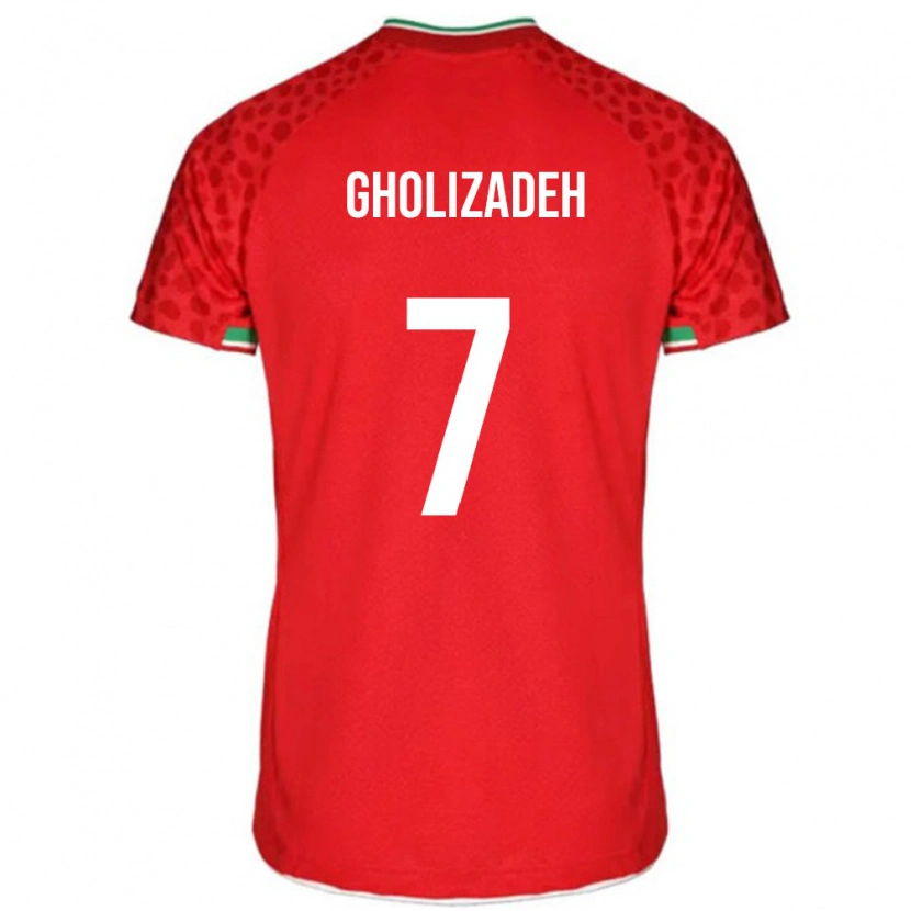 DanxenレディースイランEsmaeil Gholizadeh#7レッドアウェイシャツ24-26ジャージーユニフォーム