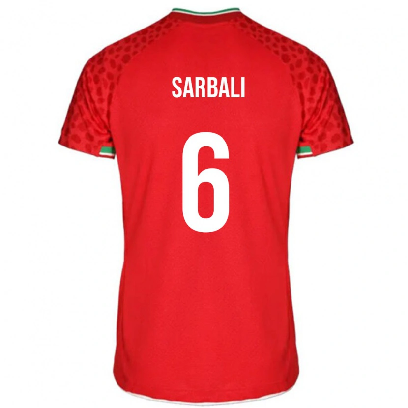 DanxenレディースイランZahra Sarbali#6レッドアウェイシャツ24-26ジャージーユニフォーム