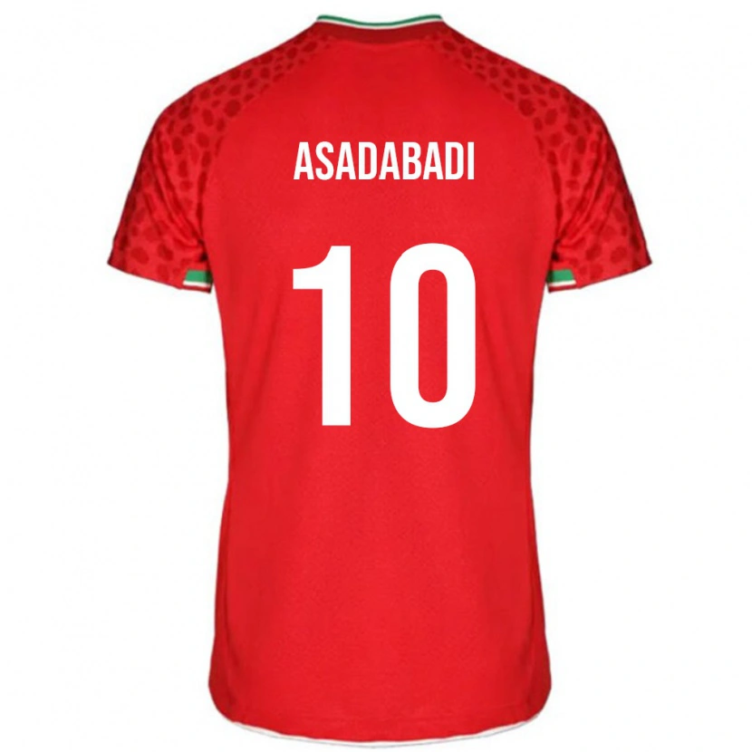 DanxenレディースイランAlireza Asadabadi#10レッドアウェイシャツ24-26ジャージーユニフォーム