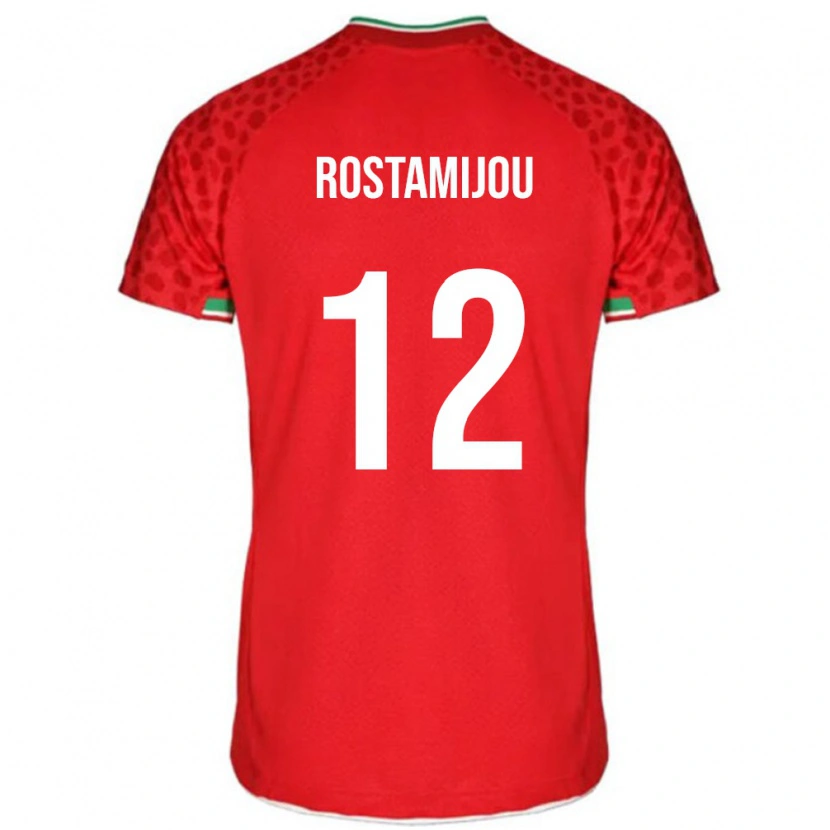 DanxenレディースイランAlireza Rostamijou#12レッドアウェイシャツ24-26ジャージーユニフォーム