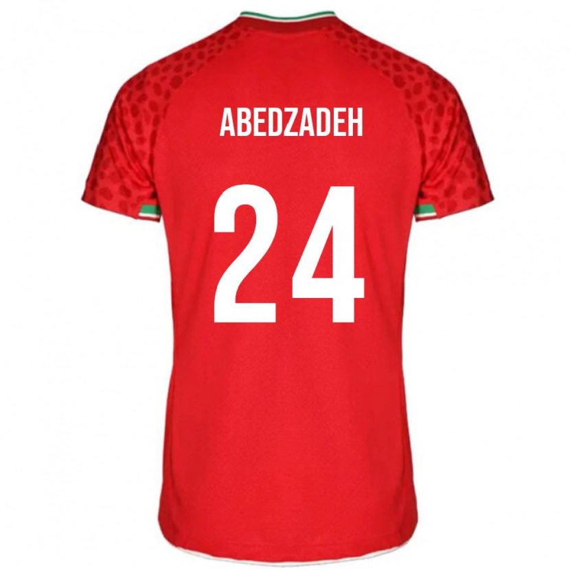 Danxenレディースイランアミル・アベドザデ#24レッドアウェイシャツ24-26ジャージーユニフォーム