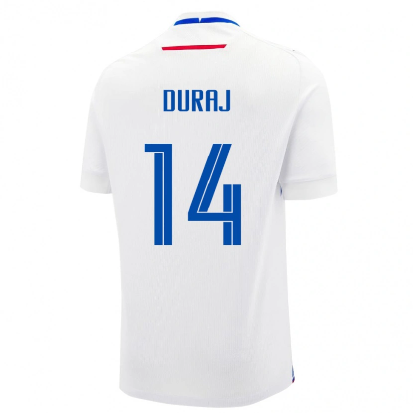 DanxenレディーススロバキアMichal Duraj#14ホワイトアウェイシャツ24-26ジャージーユニフォーム
