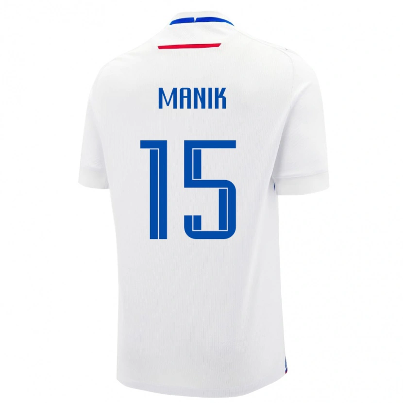 DanxenレディーススロバキアRobert Manik#15ホワイトアウェイシャツ24-26ジャージーユニフォーム