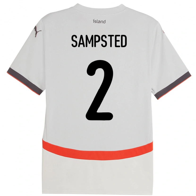 Danxenレディースアイスランドアルフォンス・サンプステッド#2ホワイトアウェイシャツ24-26ジャージーユニフォーム