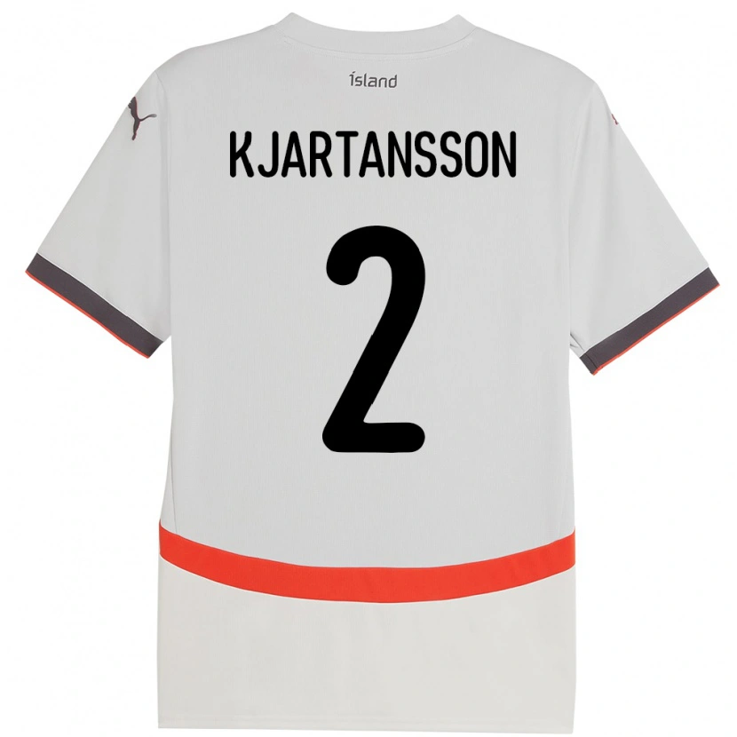 DanxenレディースアイスランドEmil Máni Breiddal Kjartansson#2ホワイトアウェイシャツ24-26ジャージーユニフォーム