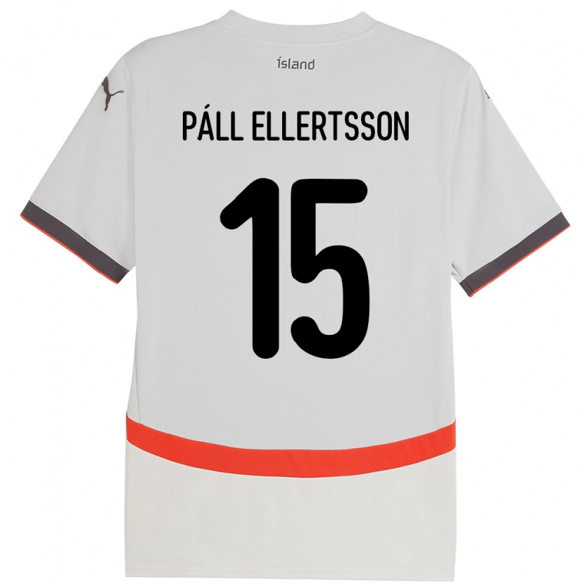 DanxenレディースアイスランドMarkús Páll Ellertsson#15ホワイトアウェイシャツ24-26ジャージーユニフォーム