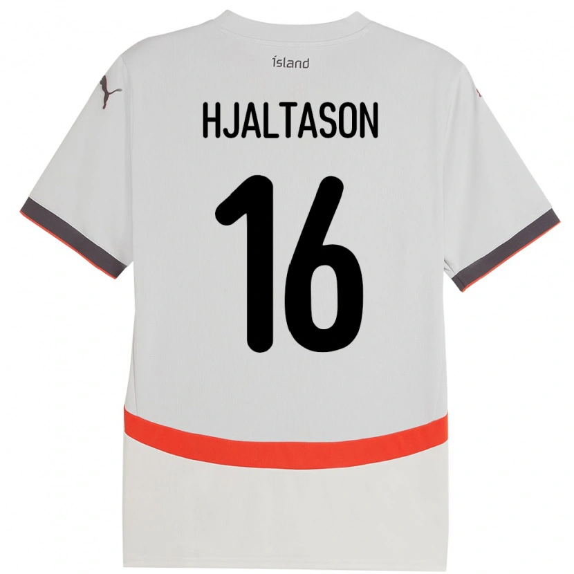 DanxenレディースアイスランドKristian Hjaltason#16ホワイトアウェイシャツ24-26ジャージーユニフォーム