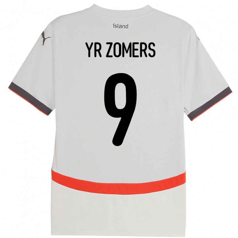 DanxenレディースアイスランドDiljá Ýr Zomers#9ホワイトアウェイシャツ24-26ジャージーユニフォーム