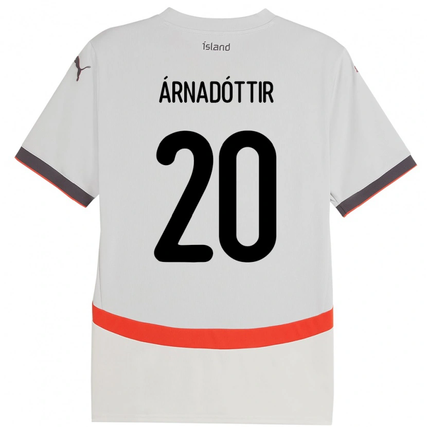 DanxenレディースアイスランドGuðný Árnadóttir#20ホワイトアウェイシャツ24-26ジャージーユニフォーム