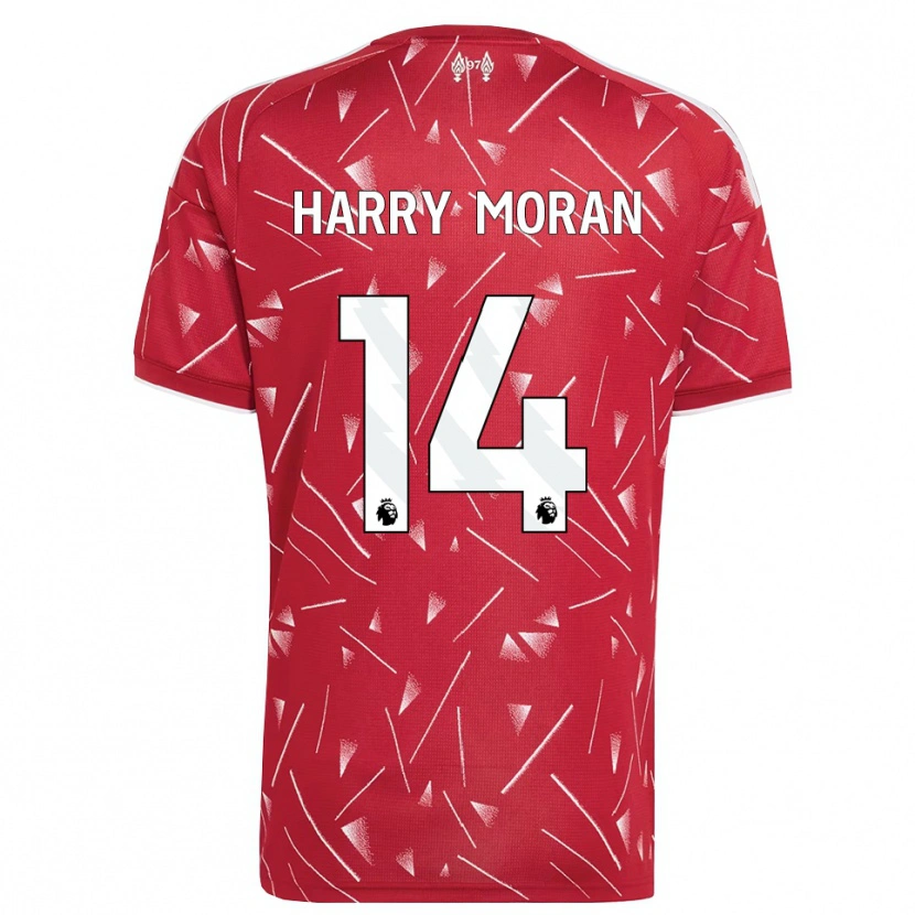 DanxenレディースHarry Moran#14ホワイト レッドホームシャツ2026/27ジャージーユニフォーム