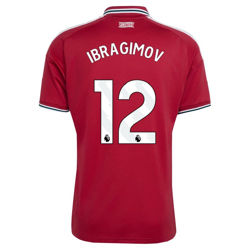 DanxenレディースGazi Ibragimov#12レッド イエロー ホワイトホームシャツ2026/27ジャージーユニフォーム