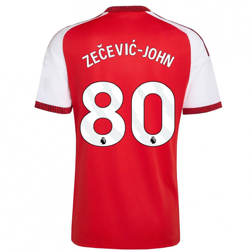 DanxenレディースLouis Zečević-John#80レッド ホワイトブラックホームシャツ2026/27ジャージーユニフォーム