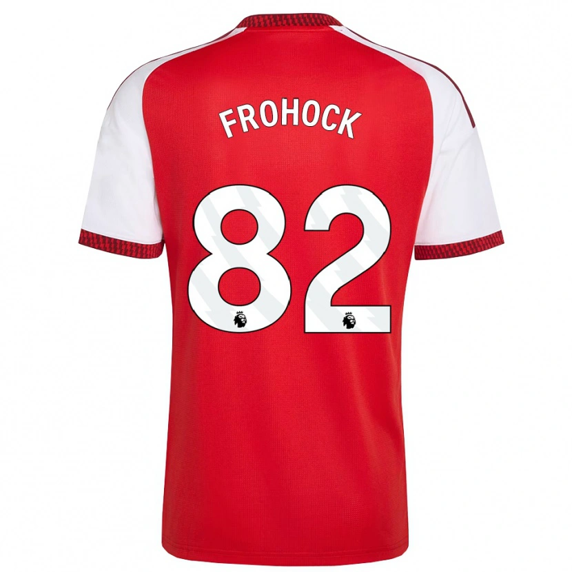 DanxenレディースMarley Frohock#82レッド ホワイトブラックホームシャツ2026/27ジャージーユニフォーム