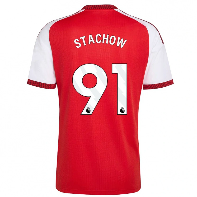DanxenレディースPatrick Stachow#91レッド ホワイトブラックホームシャツ2026/27ジャージーユニフォーム