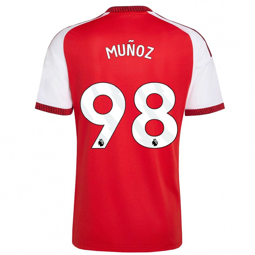 DanxenレディースLuis Muñoz#98レッド ホワイトブラックホームシャツ2026/27ジャージーユニフォーム