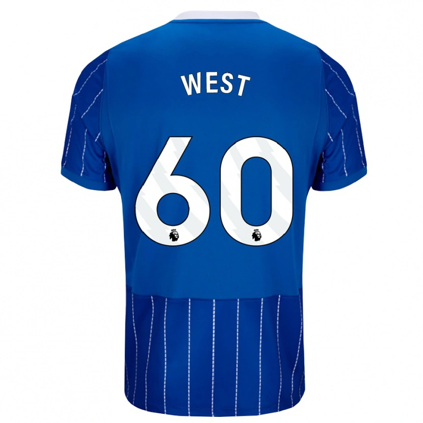 DanxenレディースAidan West#60ミディアムブルー ホワイトホームシャツ2026/27ジャージーユニフォーム