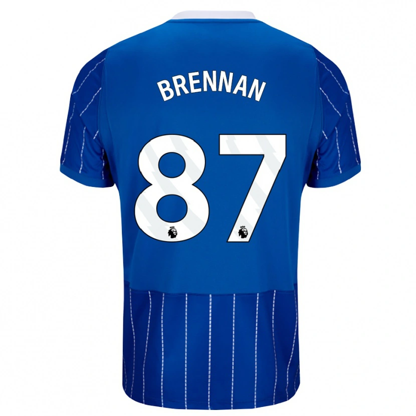 DanxenレディースZach Brennan#87ミディアムブルー ホワイトホームシャツ2026/27ジャージーユニフォーム