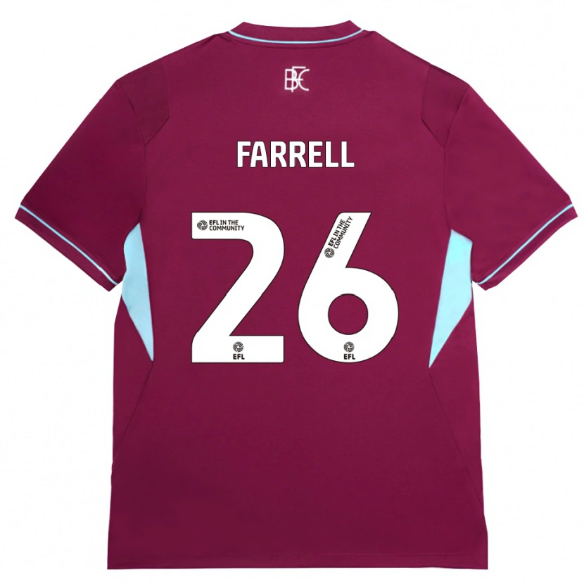 DanxenレディースLucy Farrell#26バーガンディ グリーンホームシャツ2026/27ジャージーユニフォーム