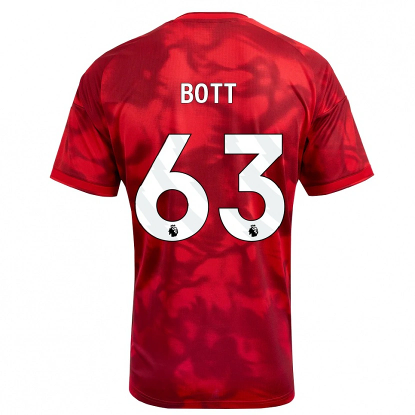 DanxenレディースAaron Bott#63クリムゾン ホワイトホームシャツ2026/27ジャージーユニフォーム