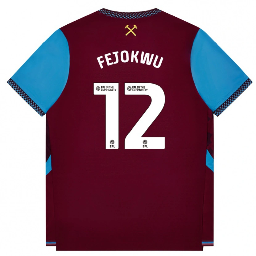 DanxenレディースEmmanuel Fejokwu#12バーガンディ コーンフラワーブルーホームシャツ2026/27ジャージーユニフォーム