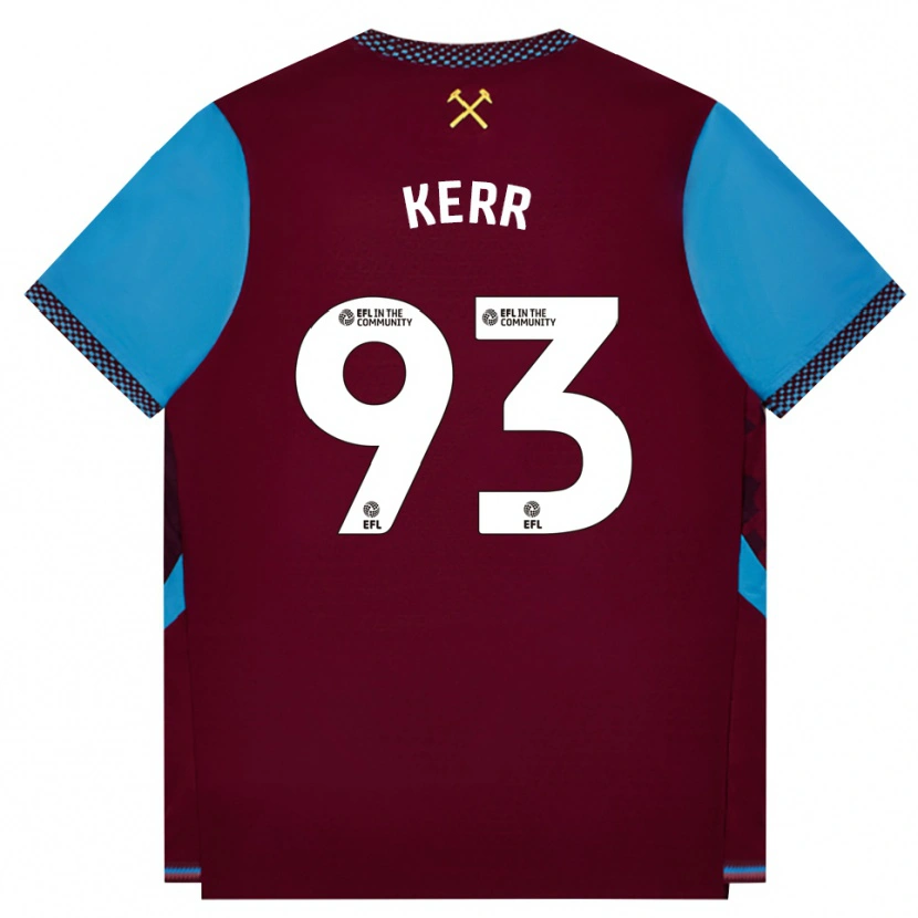 DanxenレディースJoel Kerr#93バーガンディ コーンフラワーブルーホームシャツ2026/27ジャージーユニフォーム
