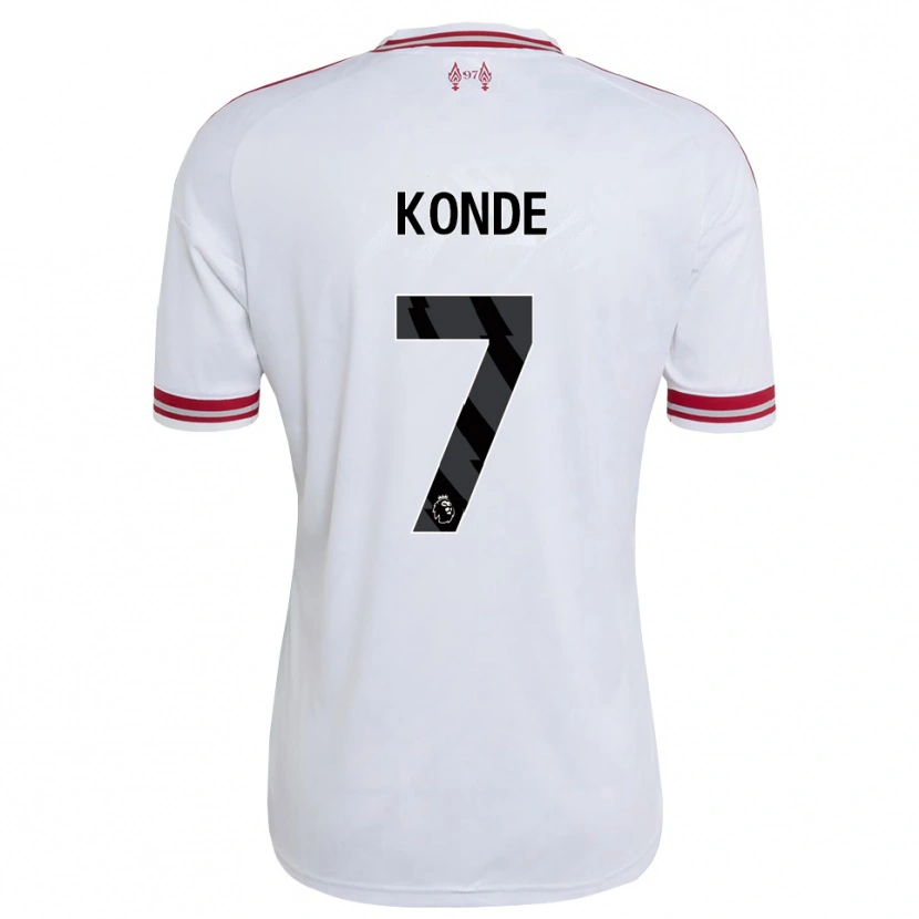DanxenレディースIsaac Konde#7レッド ホワイトアウェイシャツ2026/27ジャージーユニフォーム