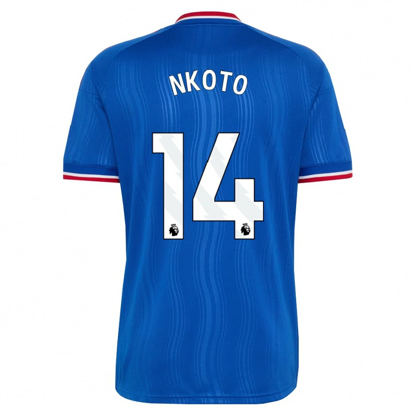 DanxenレディースBassirou Nkoto#14ブルー ホワイトレッドアウェイシャツ2026/27ジャージーユニフォーム