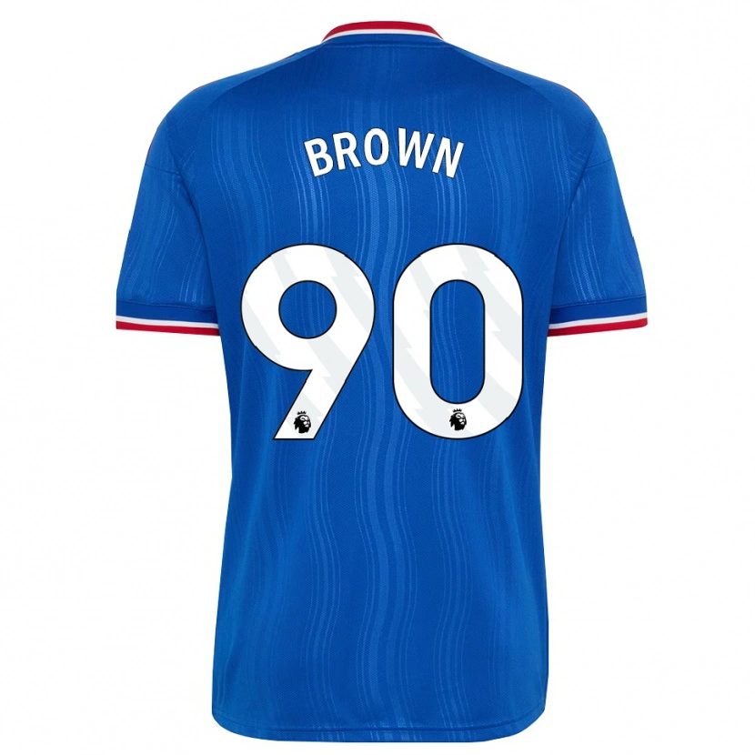 DanxenレディースNathaniel-Junior Brown#90ブルー ホワイトレッドアウェイシャツ2026/27ジャージーユニフォーム