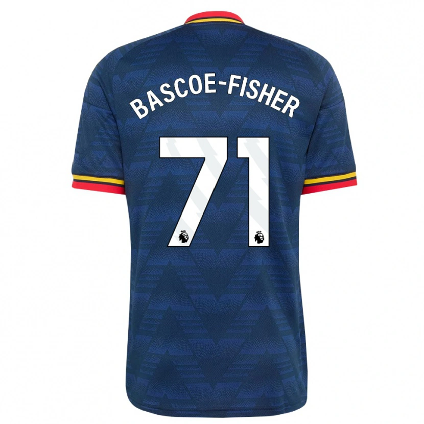 Danxenレディースジャカイ・バスコー・フィッシャー#71ミッドナイトブルー イエロー レッドアウェイシャツ2026/27ジャージーユニフォーム