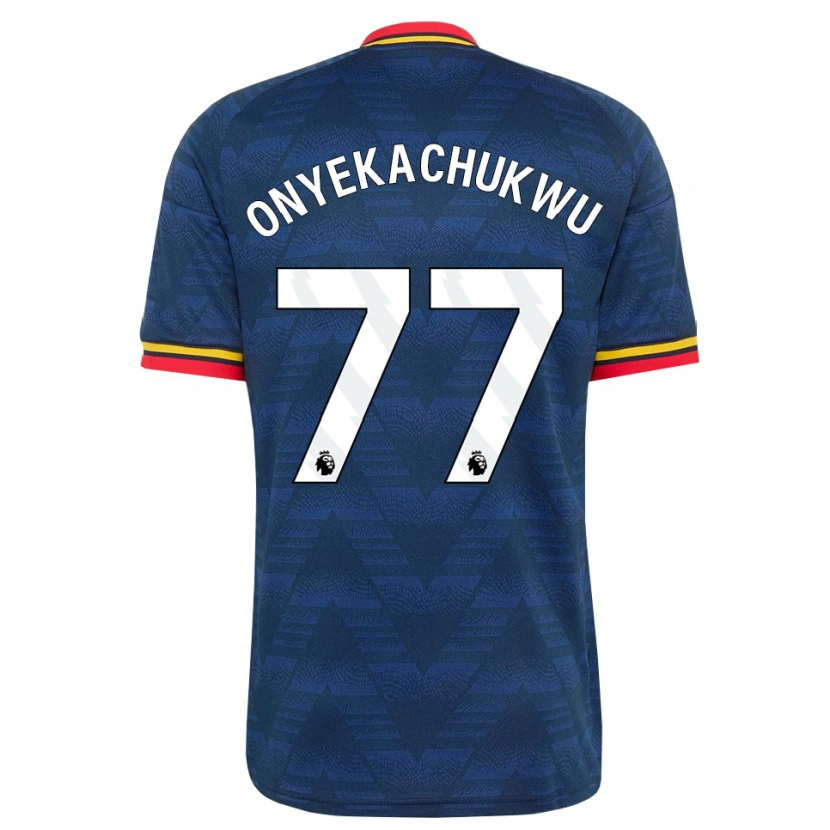 DanxenレディースSamuel Onyekachukwu#77ミッドナイトブルー イエロー レッドアウェイシャツ2026/27ジャージーユニフォーム
