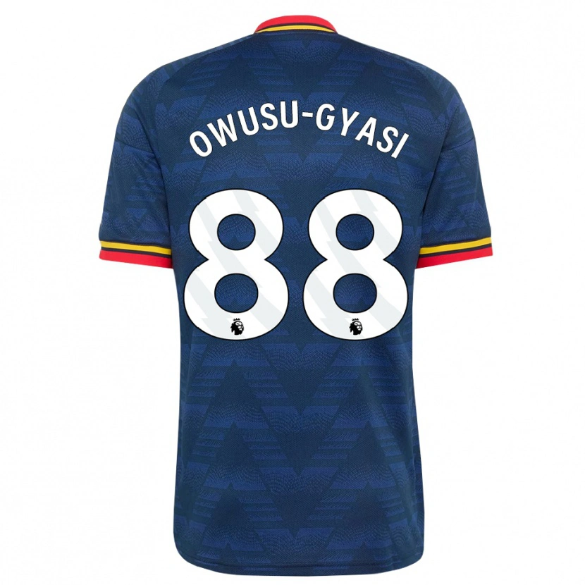 DanxenレディースAbraham Owusu-Gyasi#88ミッドナイトブルー イエロー レッドアウェイシャツ2026/27ジャージーユニフォーム