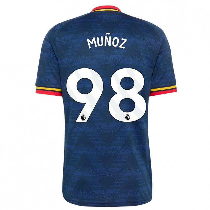 DanxenレディースLuis Muñoz#98ミッドナイトブルー イエロー レッドアウェイシャツ2026/27ジャージーユニフォーム