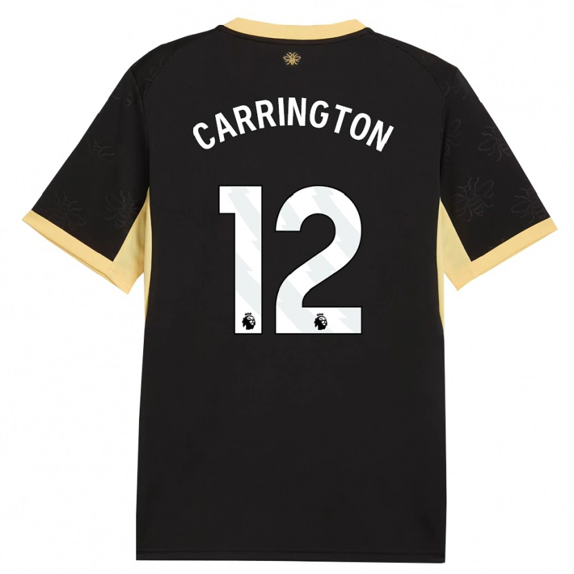 DanxenレディースTheo Carrington#12ブラック イエローアウェイシャツ2026/27ジャージーユニフォーム