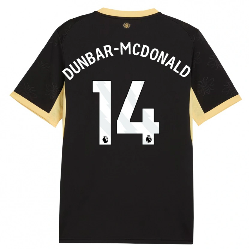 DanxenレディースChristian Dunbar-Mcdonald#14ブラック イエローアウェイシャツ2026/27ジャージーユニフォーム