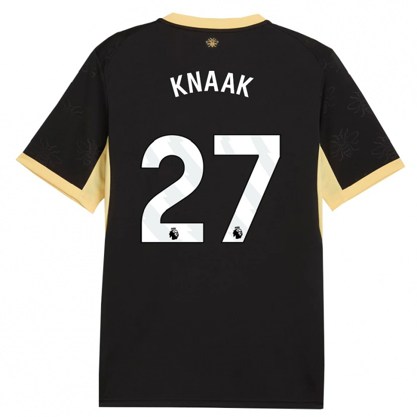 DanxenレディースRebecca Knaak#27ブラック イエローアウェイシャツ2026/27ジャージーユニフォーム