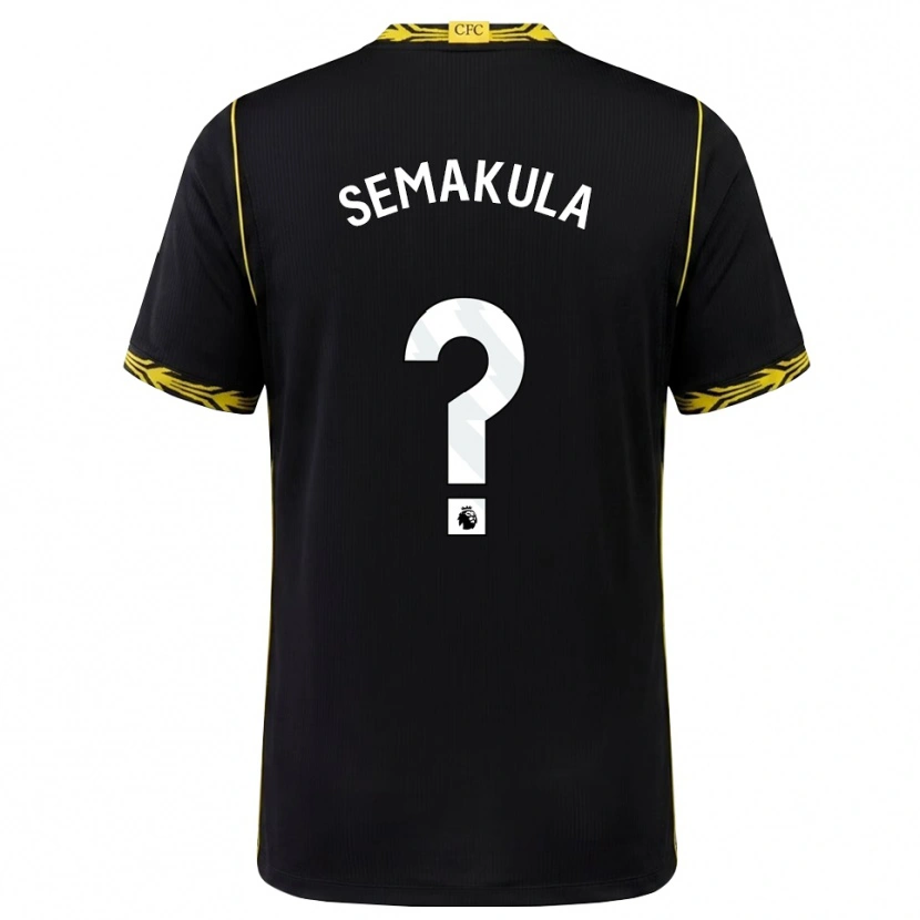 DanxenレディースEliah Semakula#0ブラック イエローアウェイシャツ2026/27ジャージーユニフォーム