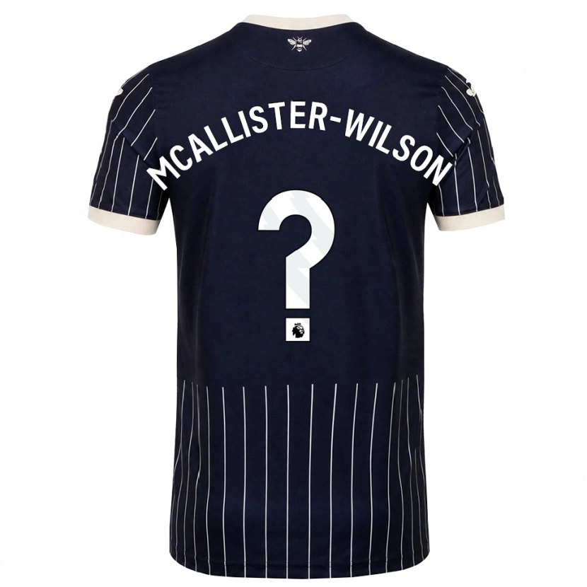 DanxenレディースZack Mcallister-Wilson#0ブラック ホワイトアウェイシャツ2026/27ジャージーユニフォーム