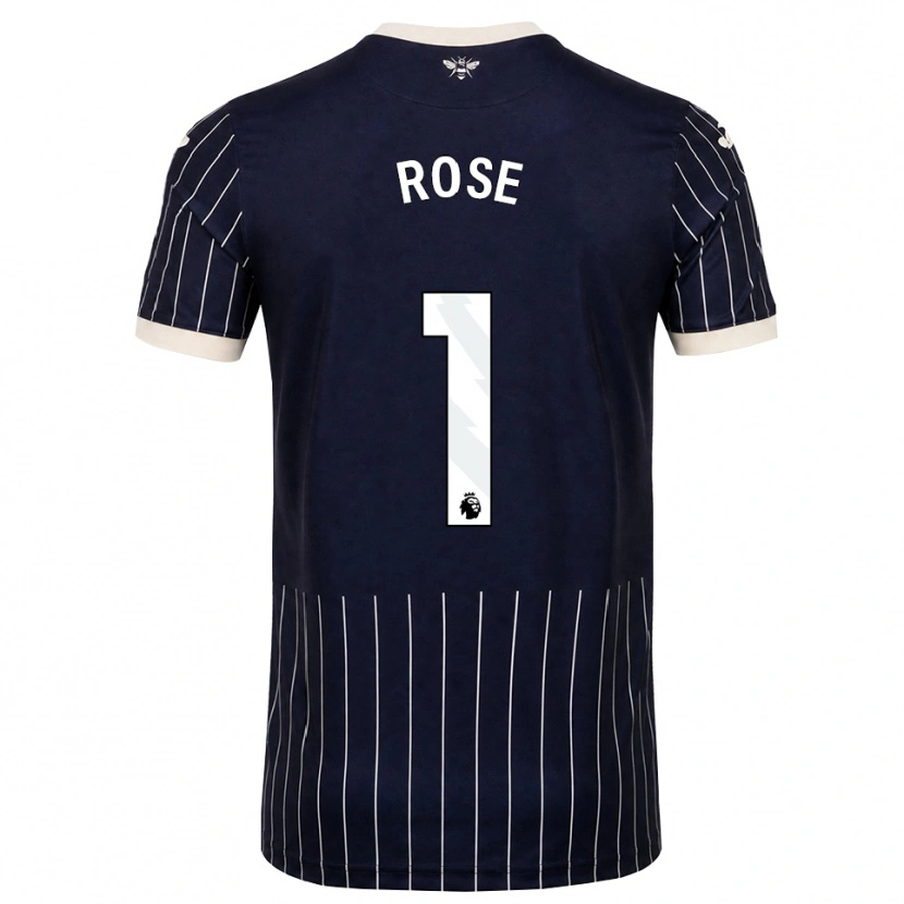 DanxenレディースReggie Rose#1ブラック ホワイトアウェイシャツ2026/27ジャージーユニフォーム