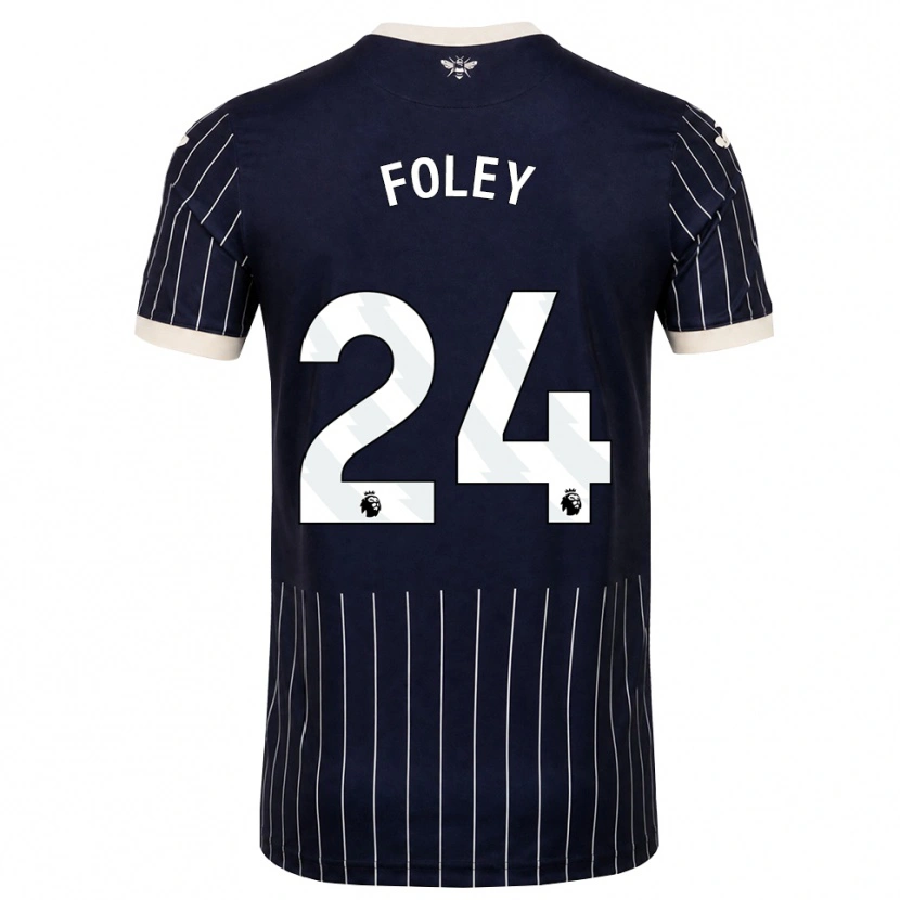 DanxenレディースShania Foley#24ブラック ホワイトアウェイシャツ2026/27ジャージーユニフォーム