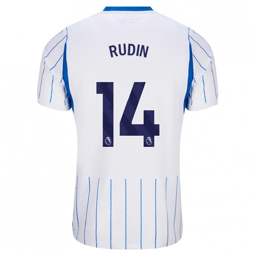 DanxenレディースDaniel Rudin#14ドジャーブルー ホワイトアウェイシャツ2026/27ジャージーユニフォーム
