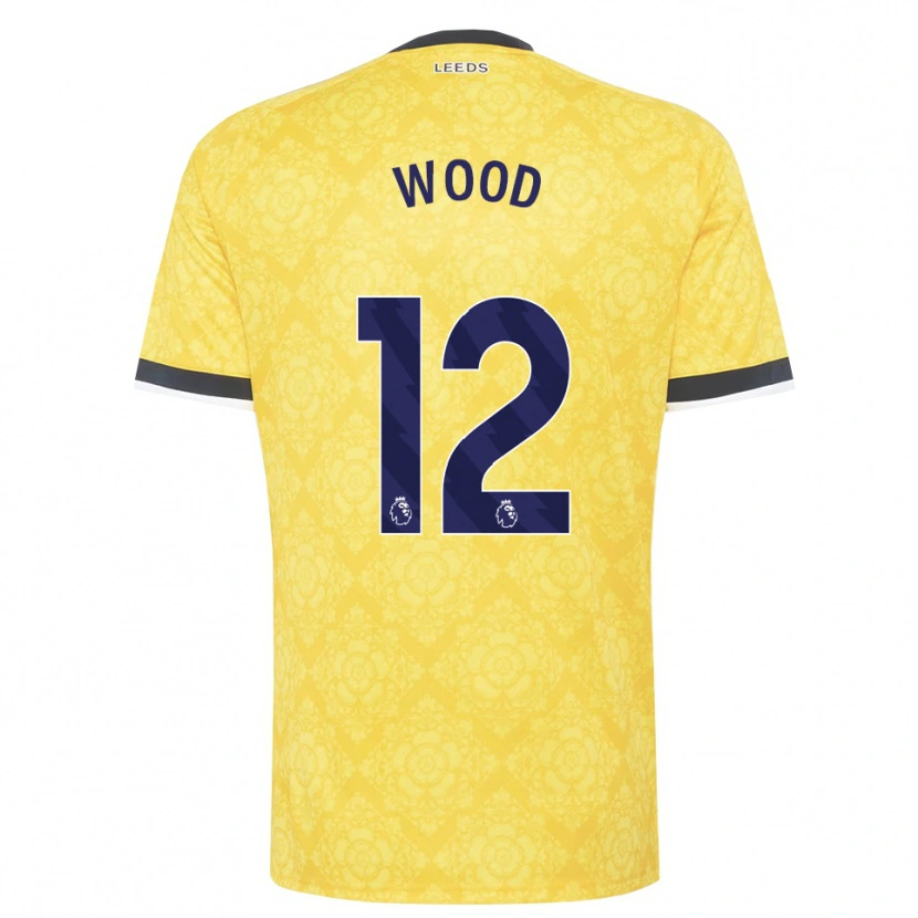DanxenレディースOliver Wood#12イエロー ホワイト ブラックアウェイシャツ2026/27ジャージーユニフォーム