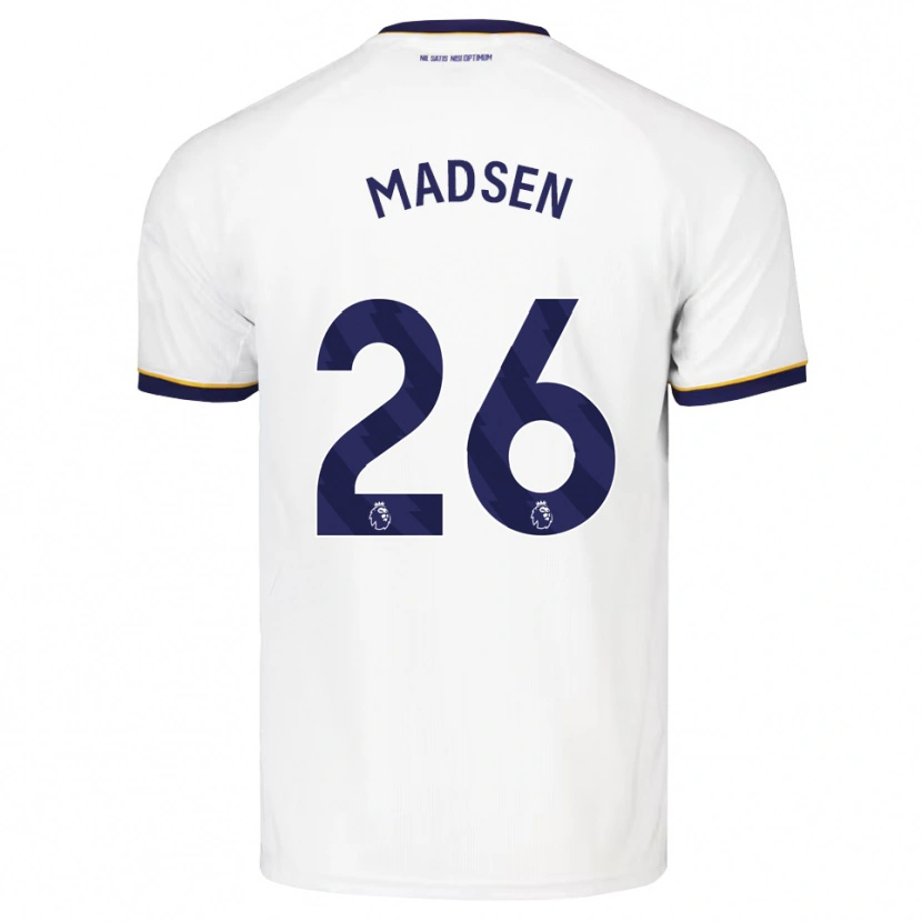 Danxenレディースリッケ・マドセン#26ミッドナイトブルー ホワイト イエローアウェイシャツ2026/27ジャージーユニフォーム