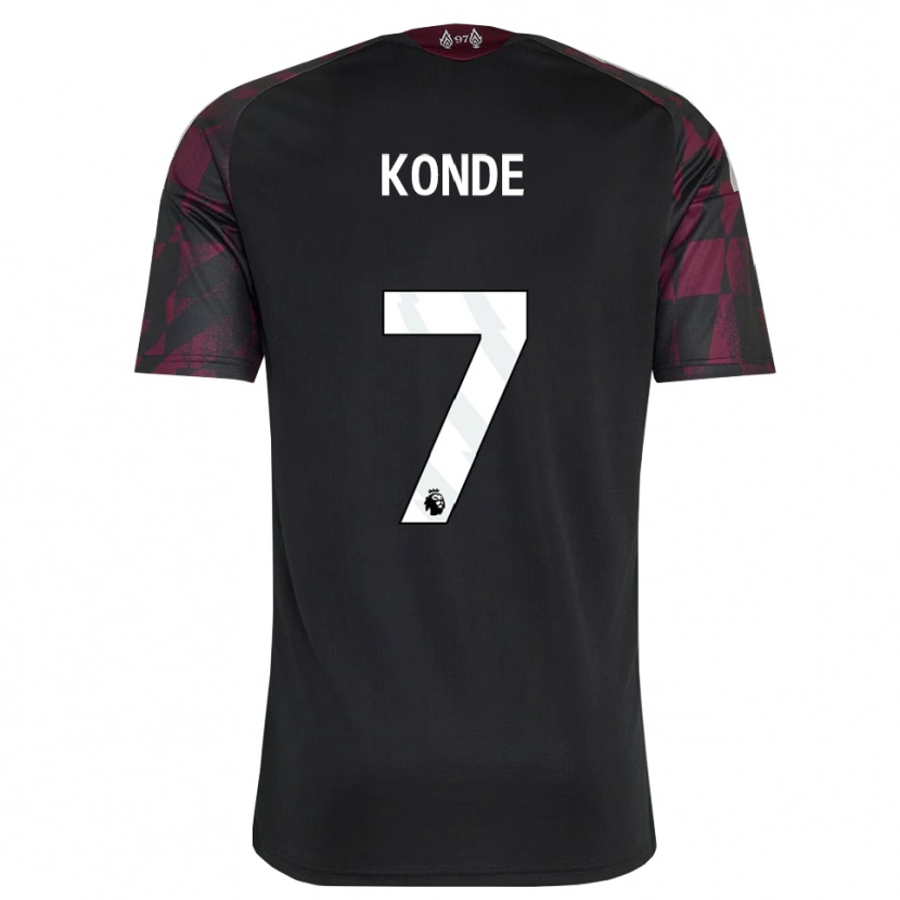 DanxenレディースIsaac Konde#7ブラック ホワイト パープルサードユニフォームシャツ2026/27ジャージーユニフォーム