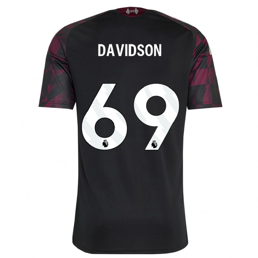 Danxenレディースジョシュ・デイビッドソン#69ブラック ホワイト パープルサードユニフォームシャツ2026/27ジャージーユニフォーム