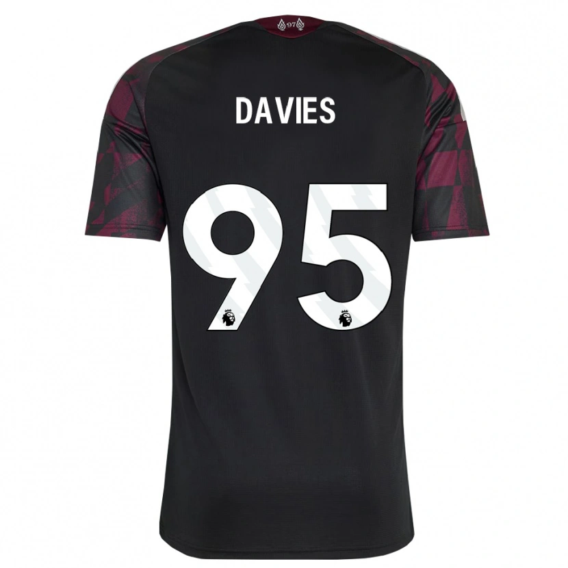 Danxenレディースハーベイ・デイビス#95ブラック ホワイト パープルサードユニフォームシャツ2026/27ジャージーユニフォーム