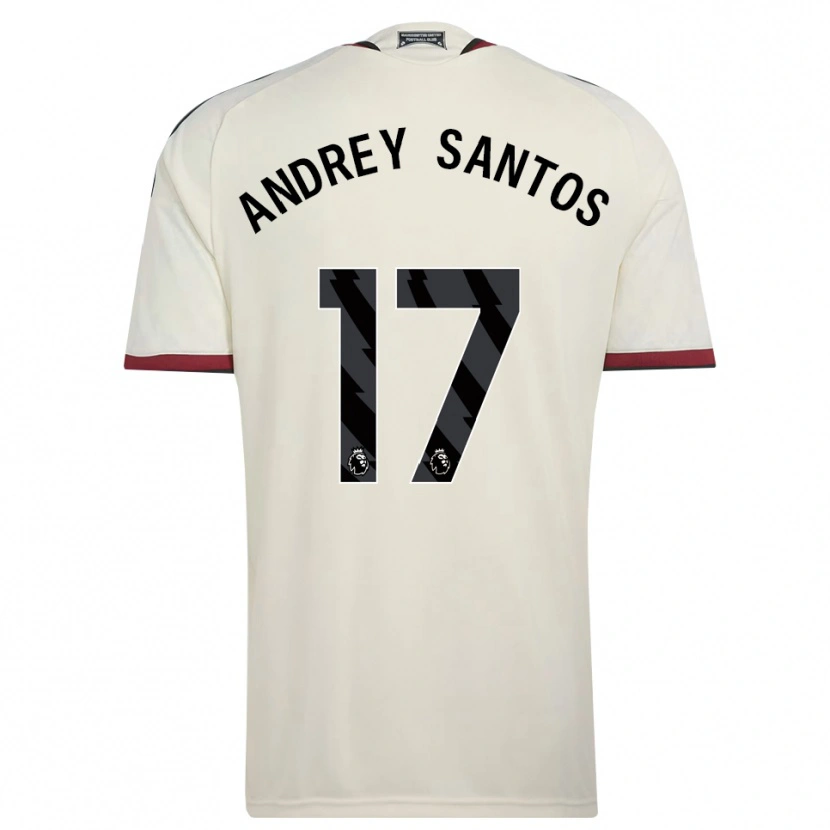 Danxenレディースアンドレイ・サントス#17ベージュ ブラック レッドサードユニフォームシャツ2026/27ジャージーユニフォーム