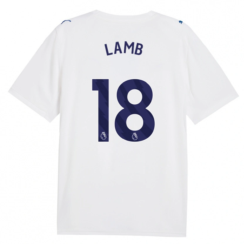 DanxenレディースTeddie Lamb#18ネイビー ホワイトサードユニフォームシャツ2026/27ジャージーユニフォーム
